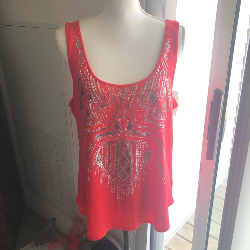 Express Embellished Cotton Tank NWOT